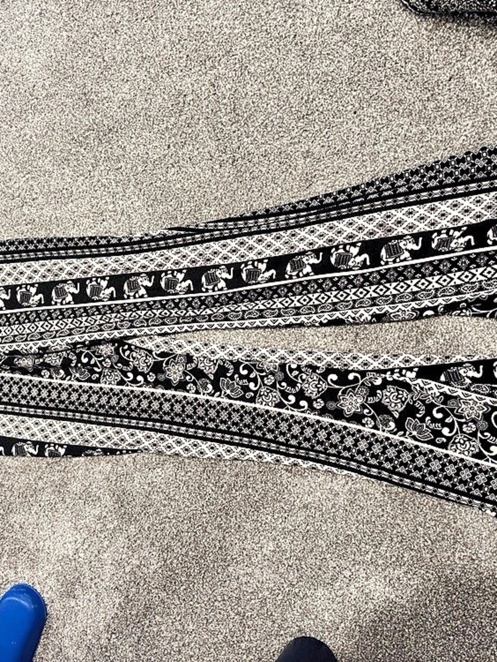 black & white boho flare pants